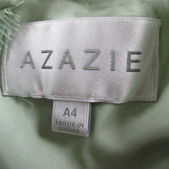 AZAZIE Tianna Dress Womens 4 Dusty Sage Sheath Lace Floral Burnout Bridesmaid - Picture 6 of 8